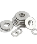 200 Pcs M3 M4 M5 304 Stainless Steel Flat Washers Set Assorted Sizes For Fasteners Woodworking And DIY Projects That Spread Load And Keep Threads Tight, assorted stainless washers