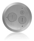 Concrete Floor Box With Brass Plated Cover Plate 1 Screw Cap And 2 Data Caps Built For Standard Receptacles ADA Compliant Durable Power