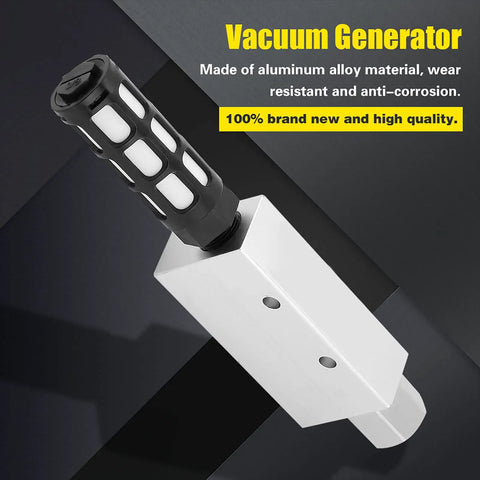 Pneumatic Vacuum Generator With Silencer And Large Ventilation Air Exhaust Ejector Rock Solid Heavy Duty Aluminum Alloy Build