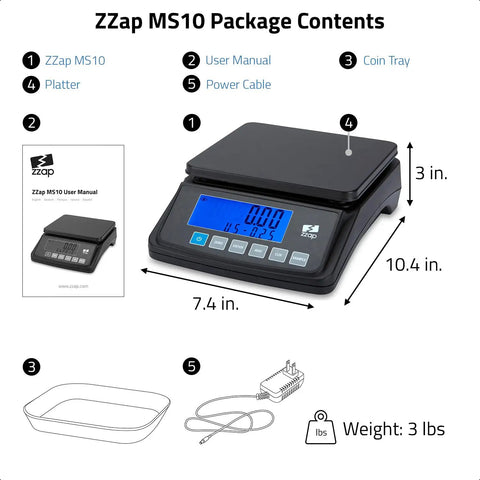 Coin Counting Scale For Fast Cash Counting And Sorting Coins In USD CAD EUR GBP Totals The Value In Seconds Product Packaging