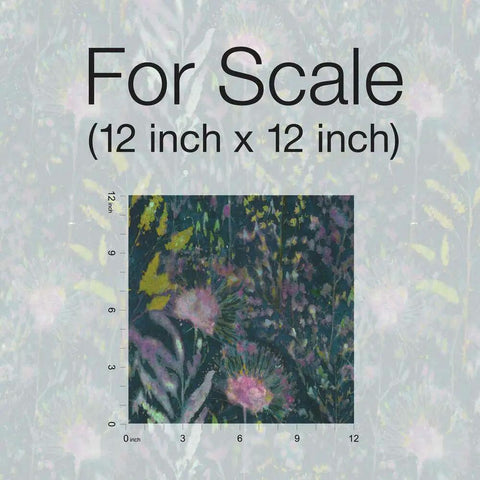 For scale image of Purple Dandelion Peel And Stick Wallpaper Roll Removable No Residue 20.5 Inch Wide By 16.5 Feet Long