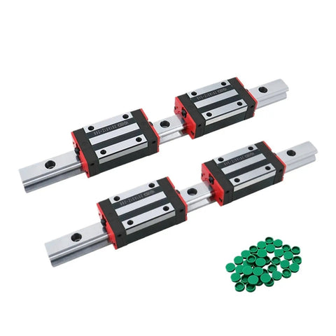 Upgrade Your Rig With This Sweet 25mm Linear Guide Rail Kit Featuring HGR25, HGH25CA Steel Cage Slider Blocks, And HGW25CC Flange Carriages For Smooth High Speed Motion In Any Cool CNC Setup Or Custom Builds. 25mm steel linear rail with HGH25CA blocks