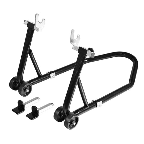 Heavy Duty Rear Swingarm Paddock Stand With Spool Mount, 500 Lb Capacity Wheel Lift For Sport Bikes, Black Powder Coat