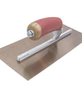 PermaShape Finishing Trowel 12 X 5 Inch With DuraSoft Handle Golden Stainless Steel Blade Broken-In Edge Made In USA Concrete Tool