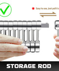 10 Piece Metric Torque Wrench Adapter Set 10mm To 19mm in Chrome Vanadium Steel with Three Eighths Inch Square Drive Extension Rods