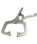 Metallic 11 Inch Swivel Pad Locking C Clamp Pliers Set Of 10 Heavy Duty Heat Treated Steel With Nickel Plating For Rust Resistance