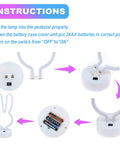 Instructions for Bunny Shape LED Neon Sign Totally Lit For Easter Rooms Colorful Rabbit Neon Lights USB Or Battery Powered Night Light With Base