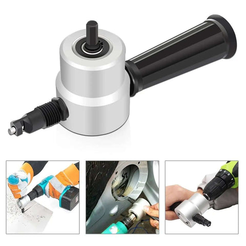 Beast Mode Pro Grade Double Head Sheet Metal Nibbler Cutter Drill Attachment for cutting various materials