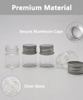Four Pack 5ml Glass Jars With Lids Tiny Mini Bottles For DIY Crafts Storage And Decor Screw Cap Containers Clear Glass Vials