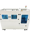 High Speed Automatic Carton Erector And Bottom Tape Sealer 8 To 15 Boxes Per Minute No Sweat Warehouse Workhorse For Factory Packaging Lines Fast Track 220V Box Forming Machine, front view with doors.