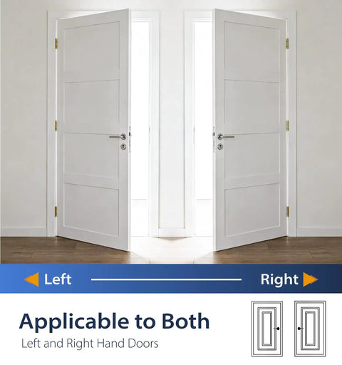 4 Inch Self Closing Door Hinges 2 Pack Spring Loaded with No Fuss Easy Install Stainless Steel Mounting Adjustable Tension For Kitchens