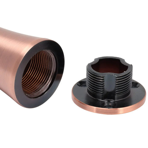 Adjustable Height Furniture Leg Set Anti Slip Heavy Duty Aluminum Alloy parts in red bronze finish detail view