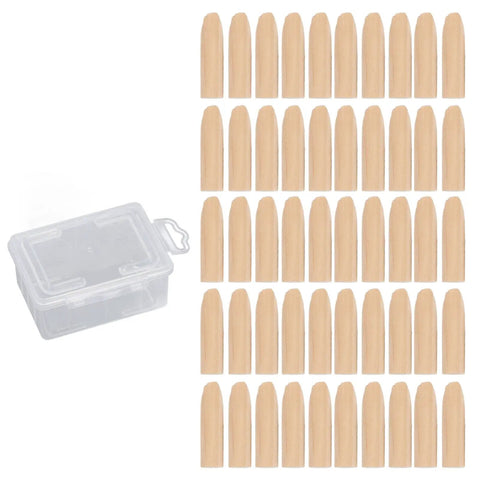 Solid Wood Pocket Hole Plugs Set With Storage Case 50 Pack For Jig Woodworking Doubles As Dowels For Cabinets Furniture And Shelves Tight Joints Smooth Finish On Pine Wood
