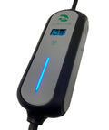 Heavy Duty Electric Vehicle Charger With 25 Foot Cord J1772 Connector And Nema Adapters, 16A charging display and LED indicator.