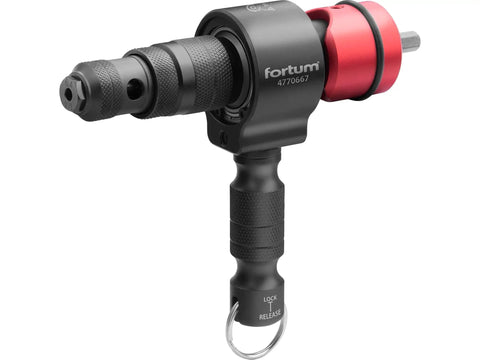 2-In-1 Rivet Attachment For Blind Rivets And Rivet Nuts With T-Handle For Drill Or Cordless Drill 2.4-6.4mm And M3-M12 CrMoV