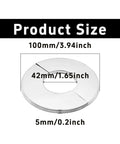 Top Shelf 304 Stainless Steel Pipe Trim Ring Self Adhesive Escutcheon Plate 3.94 inch size with 1.65 inch inner diameter for plumbing.
