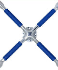 Beefy 16 Inch Universal Lug Wrench Four Way Tire Iron With Non Slip Handle For Cars Light Trucks SUVs Vans And RVs Includes 17mm 19mm 21mm And 22mm Lug Sizes Heavy Duty Blue Finish Built To Last
