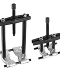 Two pullers from 14 Piece Bearing Puller Kit With 5 Ton Capacity, Dual Jaw Sizes For 2 Inch And 3 Inch Jaws, Bearing Separator And Puller Set.