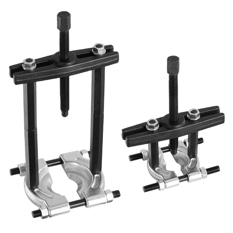 Two pullers from 14 Piece Bearing Puller Kit With 5 Ton Capacity, Dual Jaw Sizes For 2 Inch And 3 Inch Jaws, Bearing Separator And Puller Set.