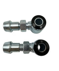 Three Quarter Inch Universal Heim Joint Rod End Kit With Chromoly Joints For Panhard And Four Link Suspension Includes Jam Nut Polyurethane Bushings Five Eighth Inch Dom Crush Sleeves Weld In Bungs For One And Quarter Inch Tube Rear Suspension, two rod ends