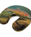 Brook Trout Fly Fishing Travel Pillow U Shaped Neck Pillow For Airplane Car Office Comfort With Memory Foam Fill