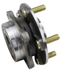 Close-up of a front wheel hub and bearing assembly for 2008-2012 Mitsubishi Lancer Evolution AWD, showing durable precision bearings.