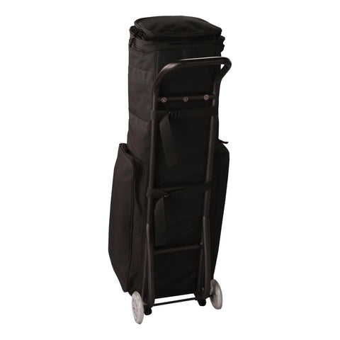 Heavy Duty Rolling Drum Cart With Removable Nylon Gear Bag And Tough Steel Frame Built As A Straight Up Heavy Lifter, black cart with wheels