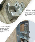 Adjustable Furniture Leveling Feet 4 Pack Stainless Steel And Nylon detail and installation on wood surface