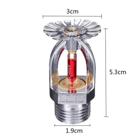 Straight Up Heavy Duty Chrome Plated Copper Ceiling Pendent Fire Sprinkler Featuring A Smooth 68C Red Glass Bulb For Fast Heat Activation And Zero Sweat Commercial Safety Rig
