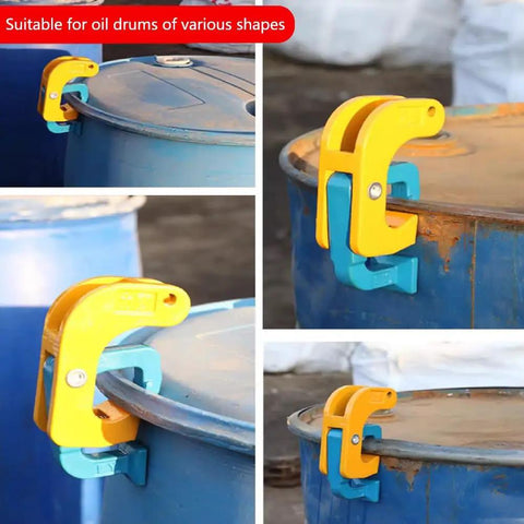 Four Chain Drum Lifter Heavy Duty Clamp Hauls Two Ton Loads Easy Fits Thirty To Fifty Gallon Barrels Dead Set Grip Moves Heavy Barrels Without Breaking A Sweat Quick Rig Up Rock Solid Daily Shop Floor Workhorse Tool