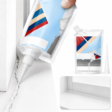 Heavy Duty Concrete Crack Filler and Hefty Sealing Bond with Squeeze Pouch and Precision Fill Tip for clean sealing.