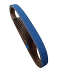 Tough As Nails 1 1/2 X 30 Inch Zirconia Sanding Belt 180 Grit 15 Pack rolled up for woodworking and metal finishing.