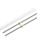 Two Piece 350mm TR8x2 Lead Screw With Brass Nut Acme Thread For 3D Printers 2mm Pitch 2mm Lead 1 Start 304 Stainless Steel Rod