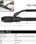 Heavy Duty Hydraulic Punch Tool Kit With 6 Die Holes Half Inch To Two Inch Metal Sheet Punch with size details and diagram