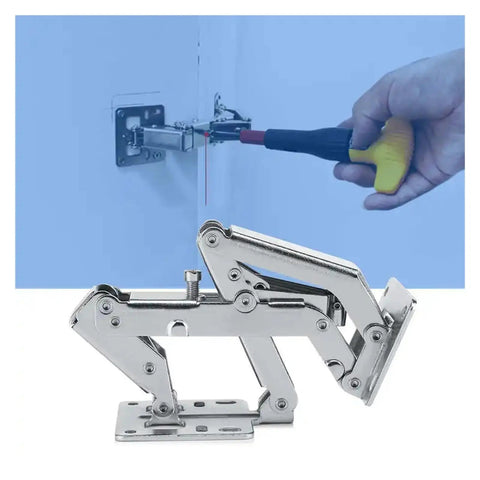 Two Pack 170 Degree Cabinet Door Hydraulic Hinges With Screws Soft Close For Thick Panel Wardrobe Hardware demonstrated during installation