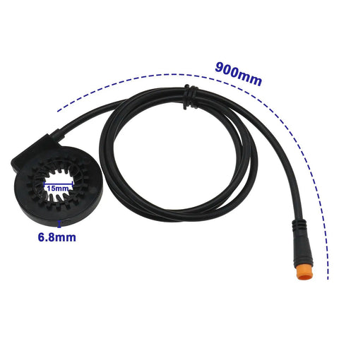 3 Pin KT V12L Electric Bicycle Pedal Assist Sensor Magnets For Left Crank Installation With Dual Hall Enhancer Durable Plastic