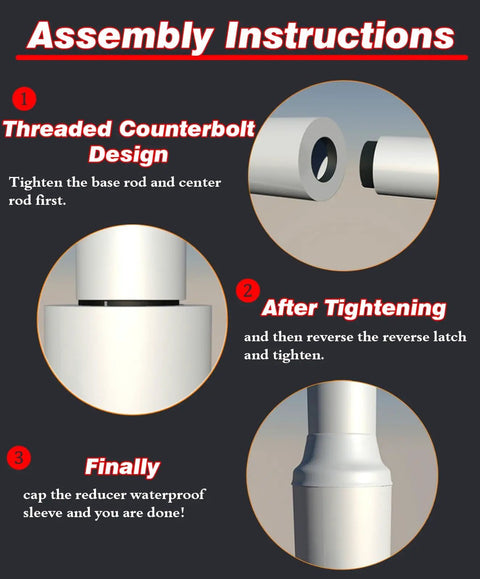 Heavy Duty Galvanized Steel Outdoor Camera Mounting Pole Kit With Ground Cages, Adjustable Heights From Six To Twenty Feet, Tool Free Assembly, Built To Last, Your Go To Setup For Backyard Or Parking Lot Surveillance