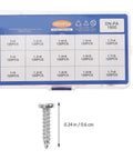 Heavy Duty Self Tapping Screws Kit For Metal And Wood Carbon Steel Construction Built To Last For Home And Office Projects Includes Silver Sheet Metal Screws And Durable Fasteners For Quick Easy Install, 0.24 in screw