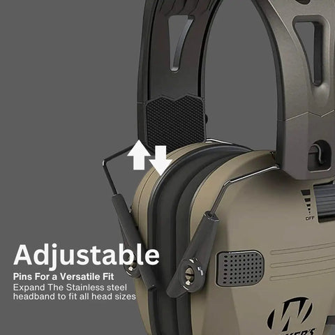 Ready For The Range Badass Electronic Earmuffs Featuring Active Dynamic Sound Suppression And Crisp Hd Audio Amplification Sharp Tactical Hearing Protection Kit Includes Comfortable Rubber Headband Carry Case Bundle