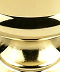Close-up of Solid Vintage Unlacquered Brass Dome Cabinet Knobs showing polished finish and design for kitchen or bathroom installations.