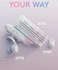 Top Shelf Wired Mechanical Gaming Keyboard With Dedicated Numeric Keypad And Hella Smooth Linear Gx Switches For Quiet Crisp Typing Featuring Customizable Lightsync Rgb Backlighting In A Genuine Japanese Layout Built For Serious Gamers on a light background with matching peripherals.