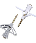 Drywall Expansion Screw Set For Gypsum Board And Hollow Walls With Plastic Toggle Anchors And Screws, DIY Friendly