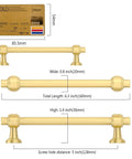 Real Deal 10 Pack Brushed Gold Cabinet Pulls 5 Inch Hole Center Heavy Duty Zinc Alloy Kitchen Drawer Handles Easy Install Bathroom Vanity Knobs Slick Dresser Bars Total Kitchen Glow Up Kit dimensions and design features.