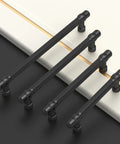 10 Pack 3.75 Inch Matte Black Cabinet Pulls for Kitchen Cupboards and Drawers, Heavy Duty Metal Cabinet Hardware Handles, Easy Install