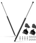 Rock Solid Heavy Duty 28 Inch Gas Strut With Mounting Bracket For Truck Bed Tonneau Cover RV Murphy Bed Snowmobile Trailer DIY Lift Support No Sweat Install 200 Lb Force with parts included.