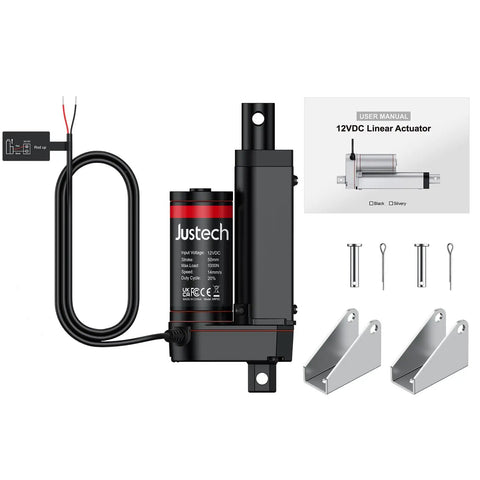 Heavy Duty 12 Volt Linear Actuator Featuring A Clean Two Inch Stroke And Rock Solid Push Pull Action Designed For Smooth Household Upgrades And Moving Heavy Loads Like A Champ with installation accessories.