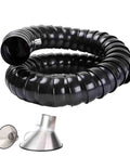 Slick Hella Flexible Duct Collector Arm With Suction Hood Articulated Air Extractor For Laser Engraving And Soldering Heavy Duty Fume Extraction System Gonna Nabs Harmful Smoke Straight Up Safe black flexible duct and metallic suction hood