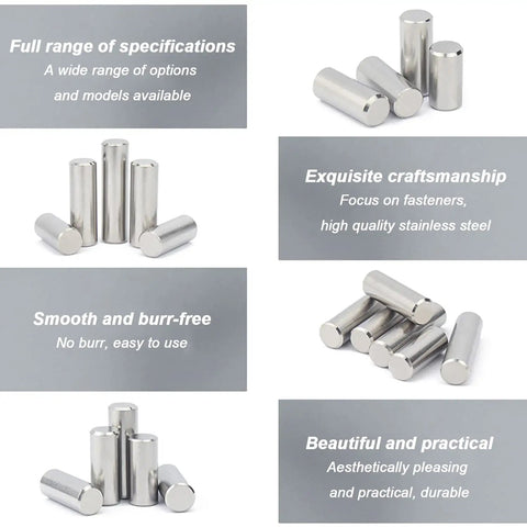 Dowel Marker Pins Set In Stainless Steel 304, 140 Pieces M4 Locating Assortment Kit for Industrial Mold Display