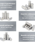 Stainless Steel Dowel Marker Pins Kit, 90 Pcs M6 304 Locating Assortment, rods and shelf support pins, smooth finish display