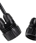 DIY Drip Irrigation Fittings Kit With 128 Pcs 3/4 Inch To 1/4 Inch Hose Adapters, black plastic 2-way tubing visible